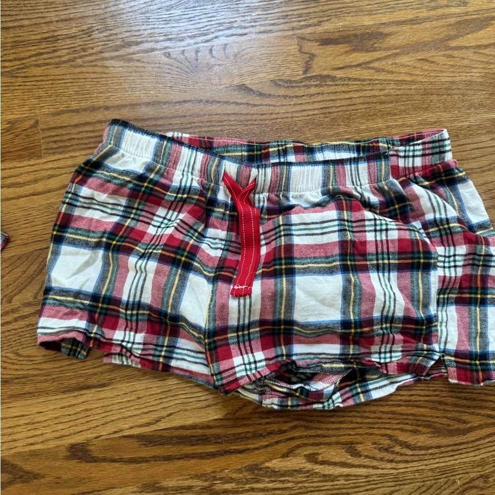 Old Navy Plaid Pajama Shorts - Red and White